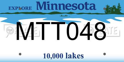 MTT048 Minnesota License Plate