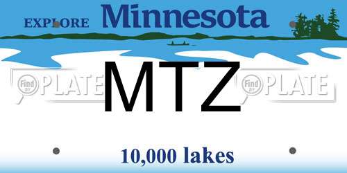 MTZ Minnesota License Plate