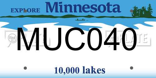 MUC040 Minnesota License Plate