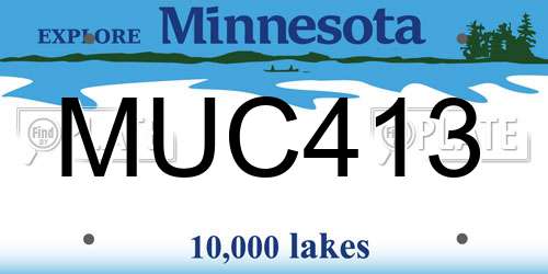 MUC413 Minnesota License Plate