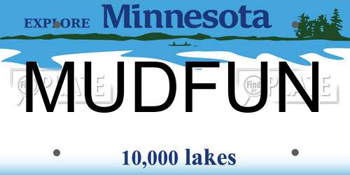 MUDFUN Minnesota License Plate