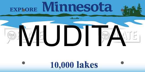MUDITA Minnesota License Plate