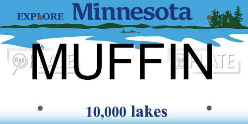 MUFFIN Minnesota License Plate