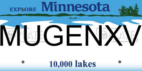 MUGENXV Minnesota License Plate