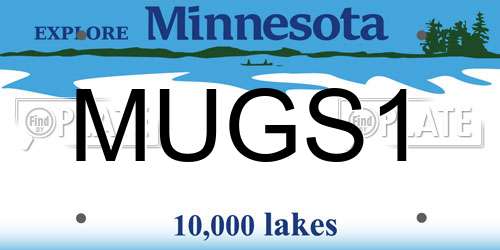 MUGS1 Minnesota License Plate