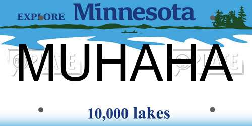 MUHAHA Minnesota License Plate