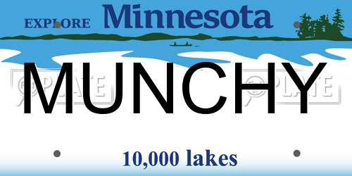 MUNCHY Minnesota License Plate