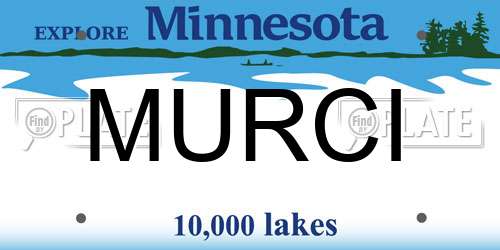 MURCI Minnesota License Plate