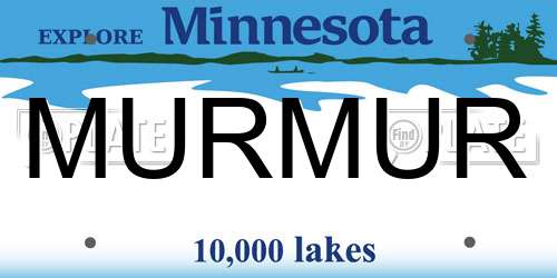 MURMUR Minnesota License Plate