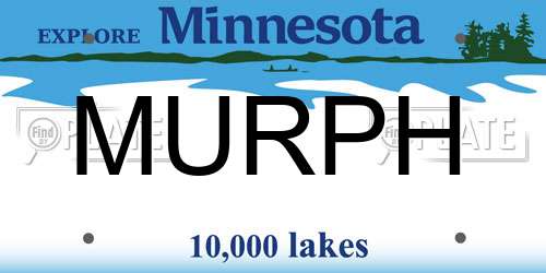 MURPH Minnesota License Plate