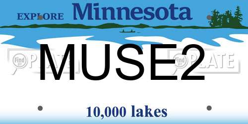 MUSE2 Minnesota License Plate