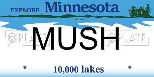MUSH Minnesota License Plate
