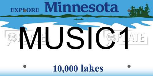 MUSIC1 Minnesota License Plate