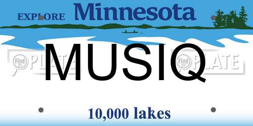 MUSIQ Minnesota License Plate