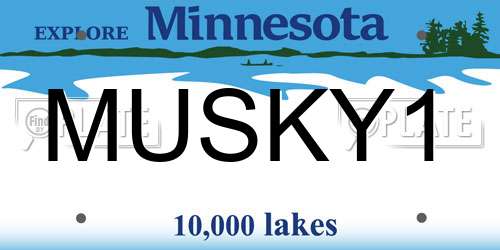 MUSKY1 Minnesota License Plate