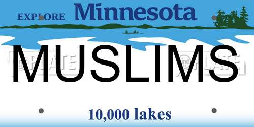 MUSLIMS Minnesota License Plate