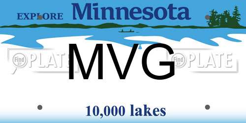 MVG Minnesota License Plate