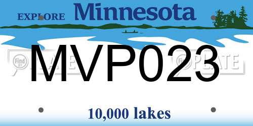 MVP023 Minnesota License Plate
