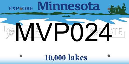 MVP024 Minnesota License Plate
