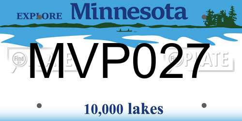 MVP027 Minnesota License Plate