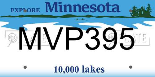 MVP395 Minnesota License Plate