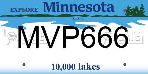 MVP666 Minnesota License Plate
