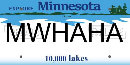MWHAHA Minnesota License Plate
