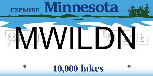 MWILDN Minnesota License Plate