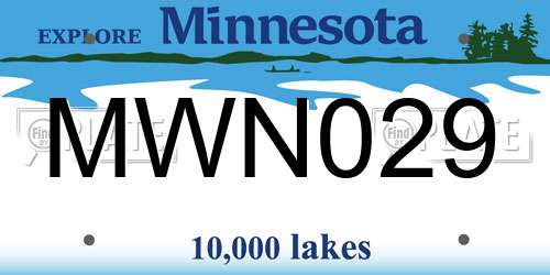 MWN029 Minnesota License Plate