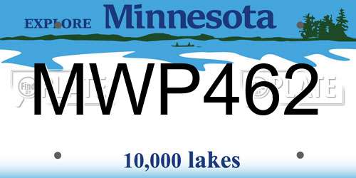 MWP462 Minnesota License Plate