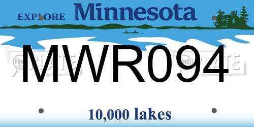 MWR094 Minnesota License Plate