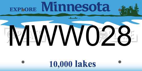 MWW028 Minnesota License Plate