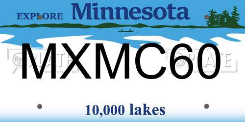 MXMC60 Minnesota License Plate