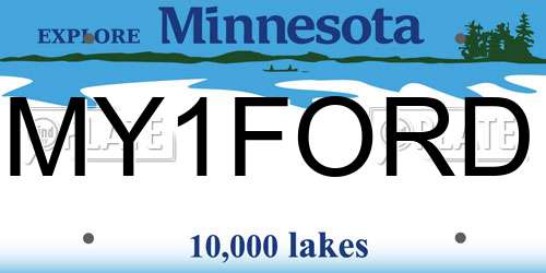 MY1FORD Minnesota License Plate
