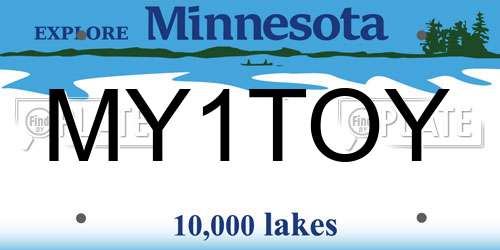 MY1TOY Minnesota License Plate