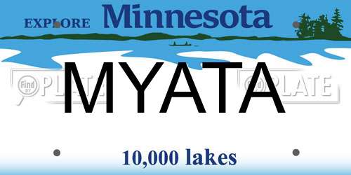 MYATA Minnesota License Plate
