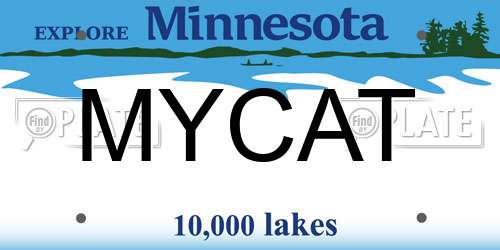MYCAT Minnesota License Plate