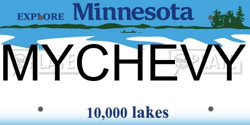 MYCHEVY Minnesota License Plate