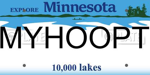 MYHOOPT Minnesota License Plate