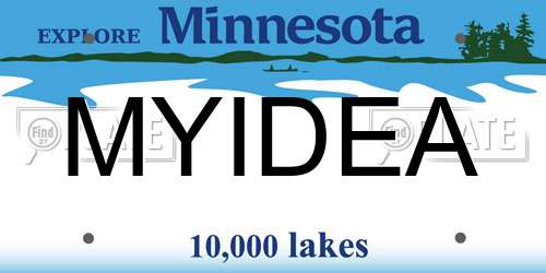 MYIDEA Minnesota License Plate