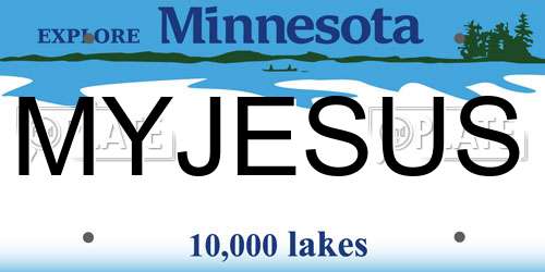 MYJESUS Minnesota License Plate