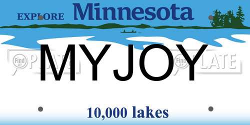 MYJOY Minnesota License Plate