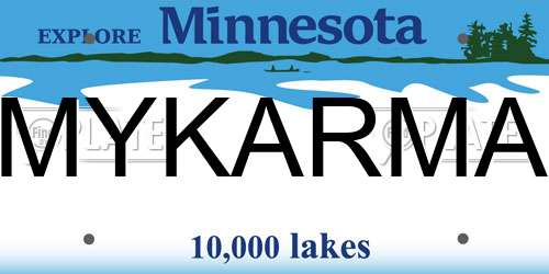 MYKARMA Minnesota License Plate