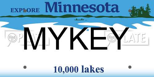 MYKEY Minnesota License Plate