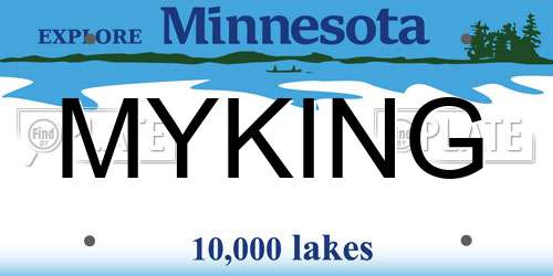 MYKING Minnesota License Plate