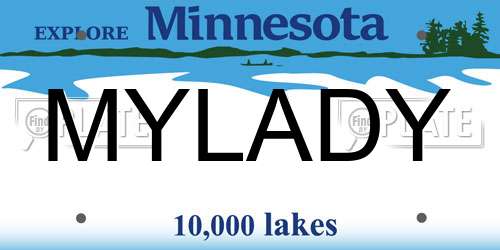 MYLADY Minnesota License Plate