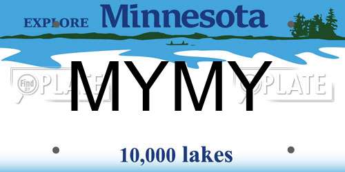 MYMY Minnesota License Plate