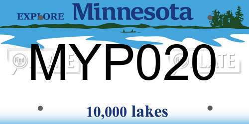 MYP020 Minnesota License Plate