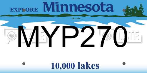 MYP270 Minnesota License Plate