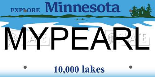 MYPEARL Minnesota License Plate
